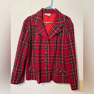 Vintage Kenneth Mitchell plaid blazer sz 11 M